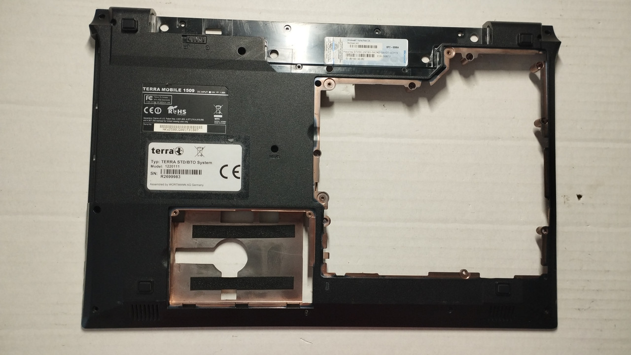 Terra Mobile 1512 1509p 1528 Clevo DNS W258ELQ W255EU Корпус D (нижня частина корпусу) 6-39-E51Q3-013 бу