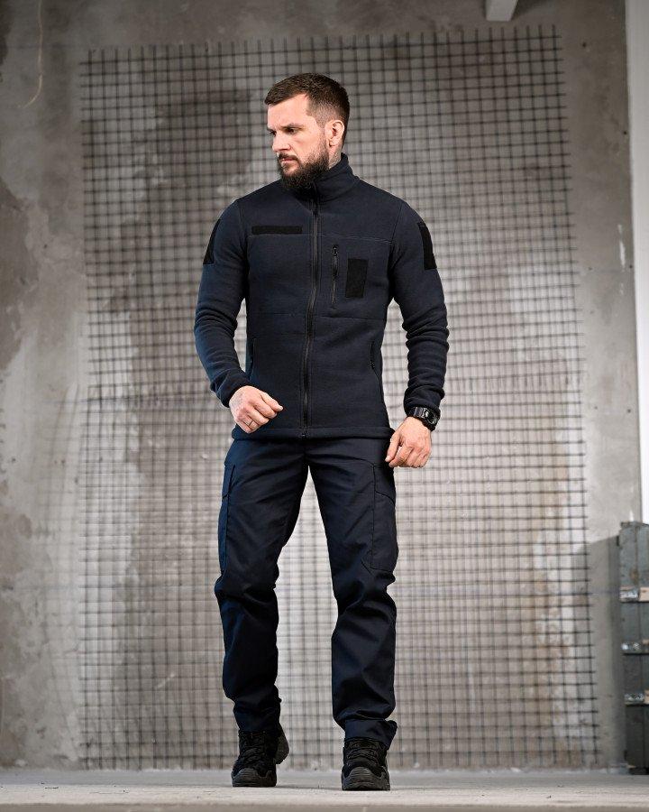 Тактичний костюм FENIX синій ДСНС — флісовка + штани, спецформа для пожежників, рятувальників та військових, тактична форма, фото 1