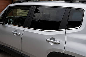 Окантовка вікон (6 шт, нерж.) OmsaLine - Італійська нержавійка для Jeep Renegade 2014- рр