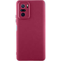 Чохол Silicone Cover Lakshmi Full Camera (AAA) для Xiaomi Redmi Note 10 / Note 10s / Poco M5s Бордовий / Plum