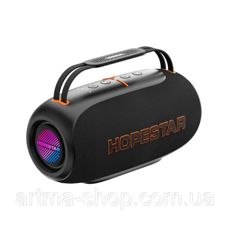 Портативна Bluetooth колонка Hopestar H70 RGB, Потужність 80Вт, 12000mAh, 31,7х16,3х16,1 см, чорна