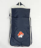 Зимовий конверт на хутрі в коляску та санки (3 розміру), фото 2