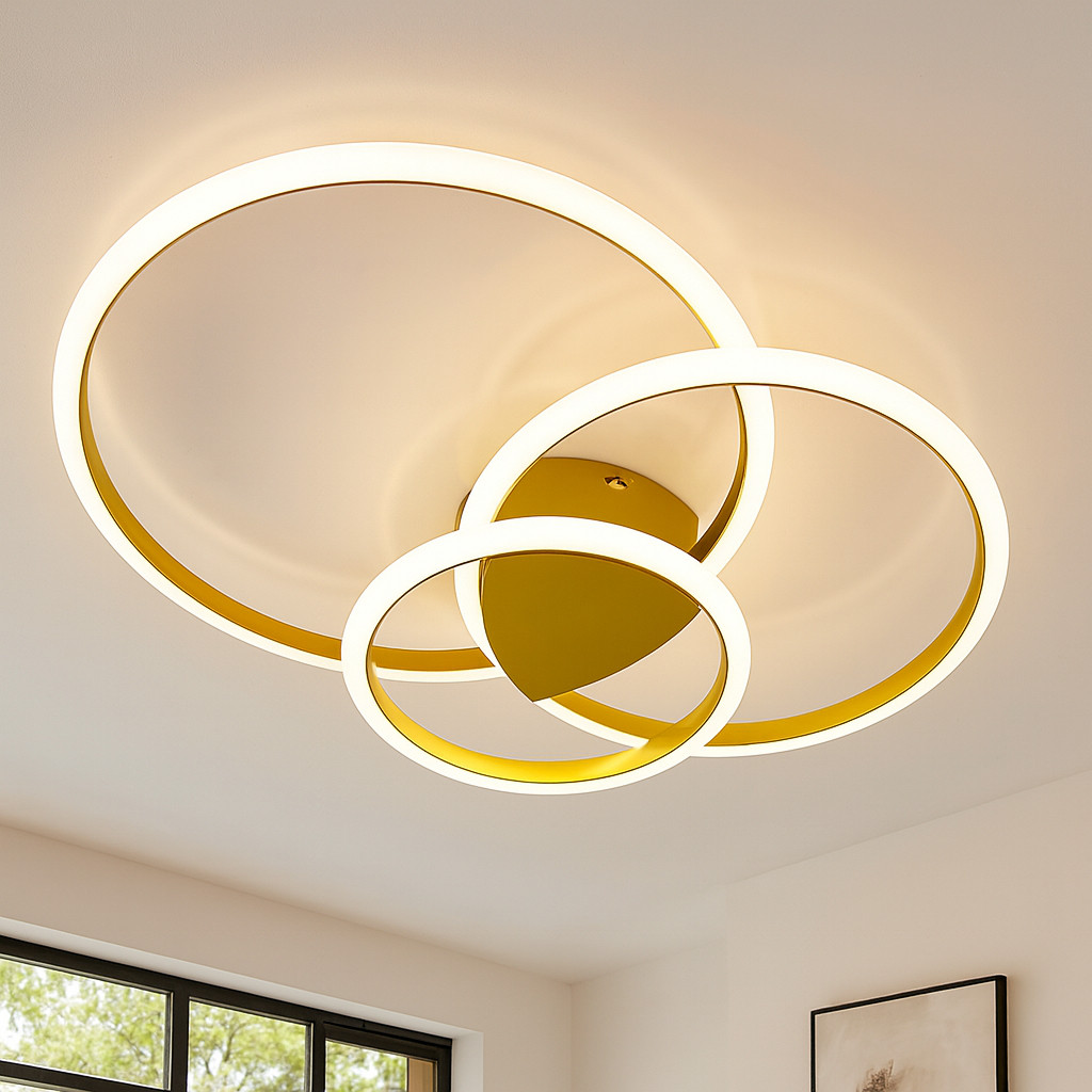 Світлодіодна стельова Led-люстра на три кільця до 15 м², 1150/3, фото 1