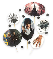 Цукрова прикраса-топери для кондитерських виробів Світ Венздей