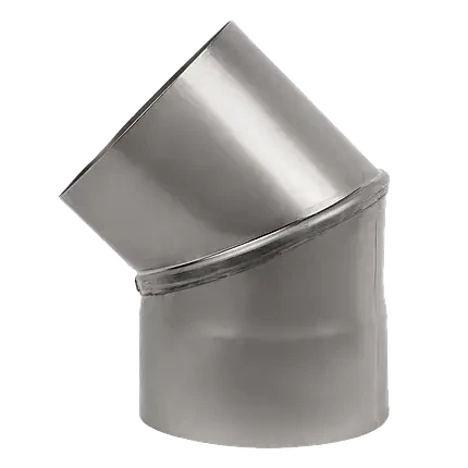 Коліно нержавіюче 45°, діаметр 160мм, товщина 0,8мм 201