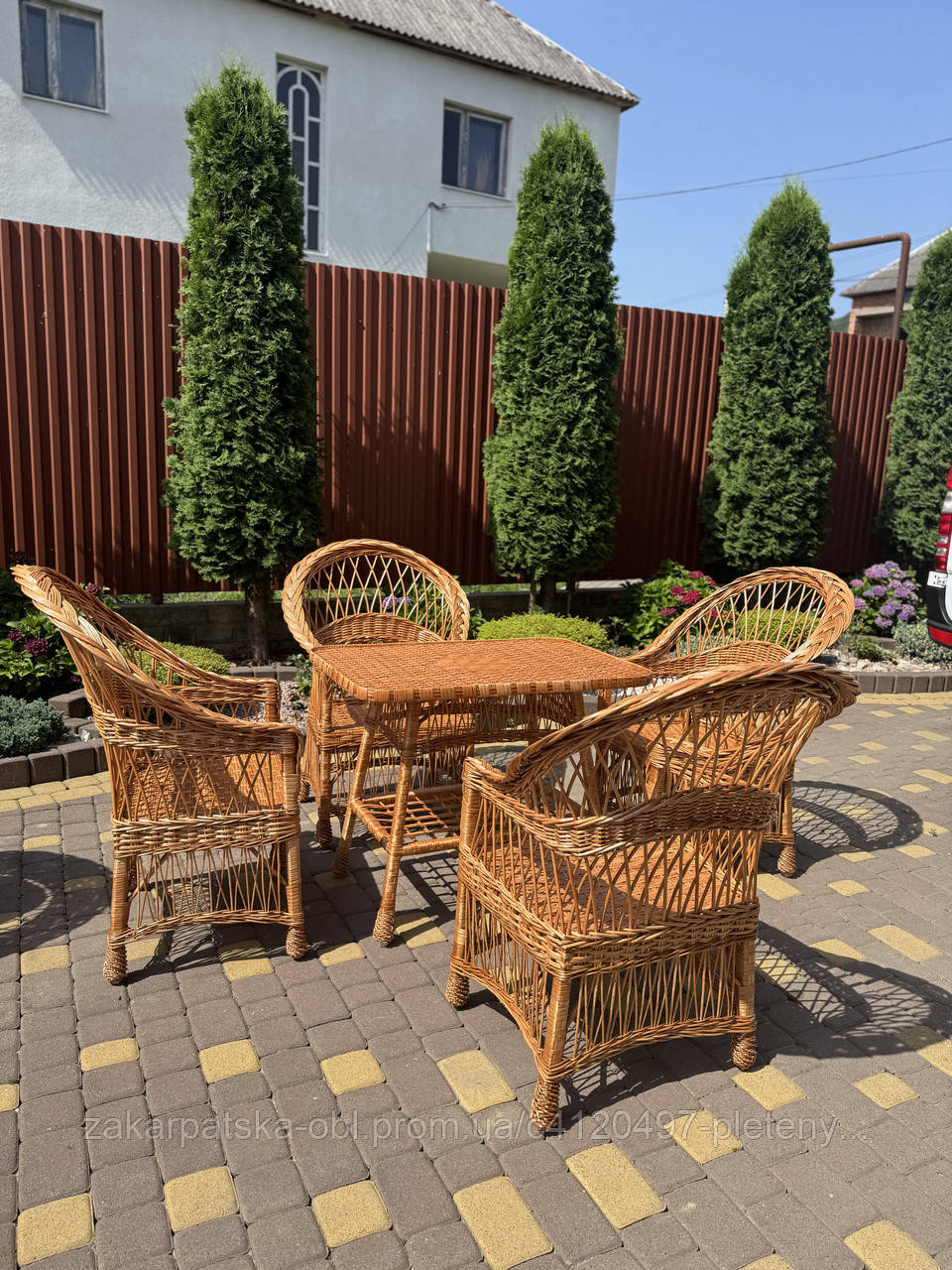 Плетений набір меблів із кріслами «Простий", фото 1