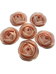 Набір вафельного декору для кондитерських виробів Ранункулюси персикові, 8 см