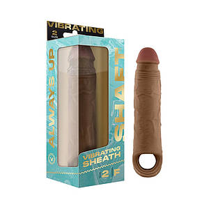Реалістична вібронасадка Shaft Vibrating Sheath Size 2 Oak з пультом, 22.3 см