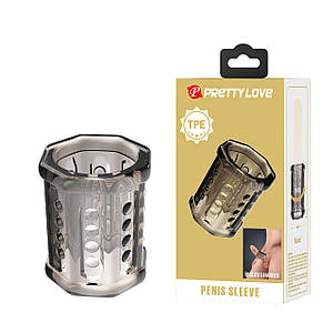 Насадка на пеніс Pretty Love стимулююча, прозора, 5.5 х 3.2 см