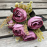 Штучні квіти Букет півонії камелія, лютики, рананкулюс 30 см, фото 2