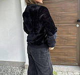 Стильний велюровий жіночий бомбер, фото 2