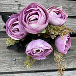 Штучні квіти Букет півонії камелія, лютики, рананкулюс 30 см, фото 4