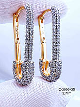 Сережки Xuping позолота+рід