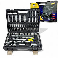 Набір ключів та інструментів Сталь AT-1082, 108 предметів, хром-ванадієва сталь Cr-V