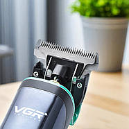 Машинка для стрижки волосся з насадками та зарядною базою VGR V-671, фото 4