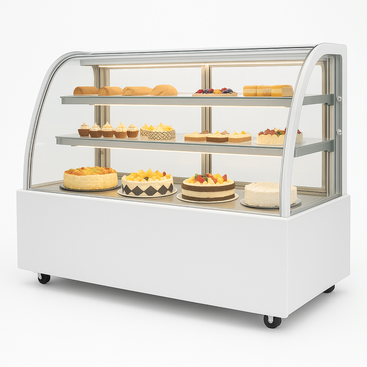 Холодильна вітрина HURAKAN HKN-LPD210 WHITE (1.2 м. кругла), фото 1