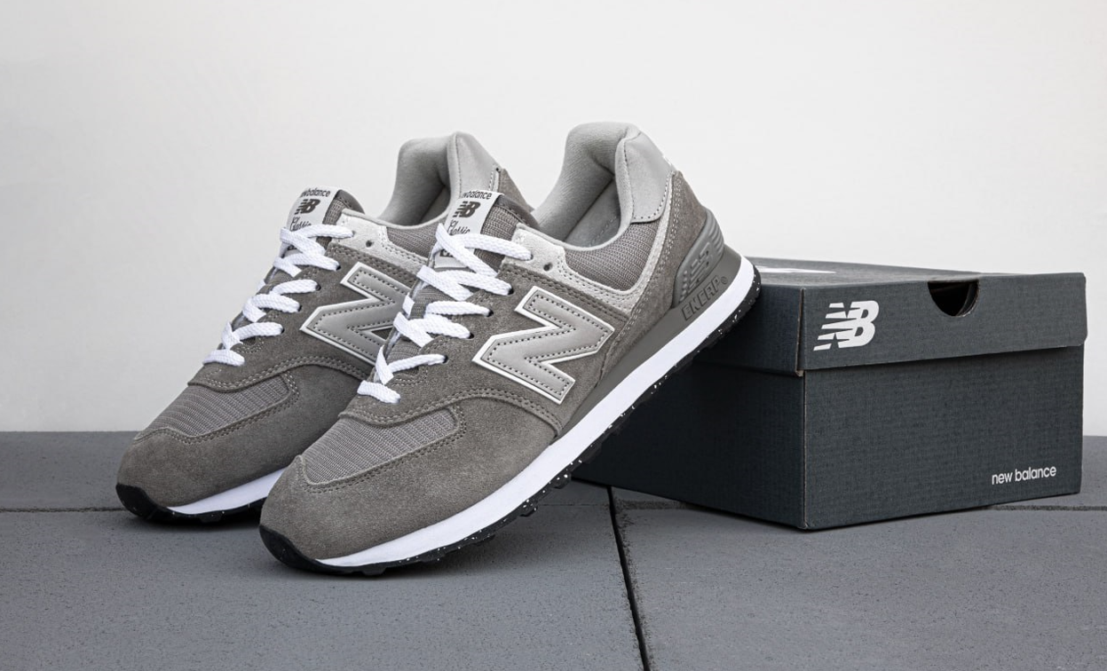 Чоловічі кросівки New balance 574 Gray Encap Nb взуття Нью Беланс світло сірі замш текстиль весна літо, фото 1