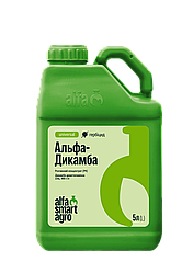 Гербіцид АЛЬФА ДИКАМБА (д.р.: дикамба 480 г/л.), тара - 5л. ALFA Smart Agro