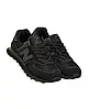 Чоловічі кросівки New balance 574 black чорні Нью Баланс замш сітка весна літо, фото 2