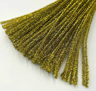 Люрексовий Синельний дріт / Упаковка - 95-100 паличок / Жовтий