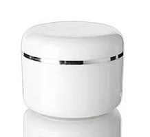 Баночка срібна смужка 50 г біла1 шт.