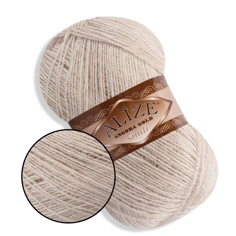 Alize Simli Angora Gold, Слонова кістка No599, фото 1