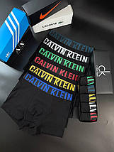 Чоловічі труси боксери 5 шт (набір) + подарункова коробка CK, фото 2