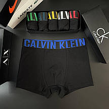 Чоловічі труси боксери 5 шт (набір) + подарункова коробка CK, фото 4