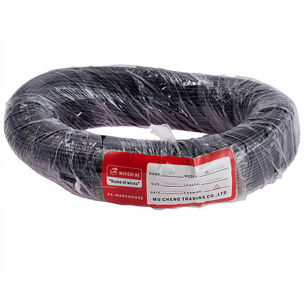 Дріт багатожильний 0.5mm2 (20AWG/16xD0.20 мм, мідь, PVC), чорний, 1 м, фото 2