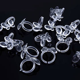 Прозорий набір палітр "Метелик" (50 шт./уп.) з кільцем на пляшку - для демонстрації кольору покриття