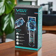 Машинка для стрижки волосся з 4 насадками та LED дисплеєм VGR V-685, фото 10