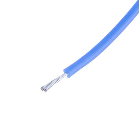 Силіконовий дріт 24AWG (0.2mm2 40/0.08TS) синій, 1 м, фото 1