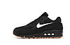 Чоловічі кросівки Nike Air Max 90 black white Найк Аір Макс 90 чорно-білі шкіряні, фото 4