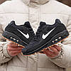 Чоловічі кросівки Nike Air Max 90 black white Найк Аір Макс 90 чорно-білі шкіряні, фото 3