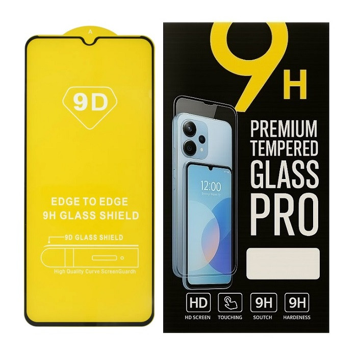 Захисне скло для Tecno Spark 8 / Spark 8C / Spark 8P / Spark 8T KG6 / KG6k / KG5k / KG5j / KG7n / KG7H / KG7 / KG6p з чорною