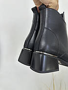 Черевики жіночі демісезонні MyClassic 2025-22-1 чорні шкіряні, фото 8