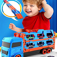 Трейлер із розкладною дорогою MH-156 треки з 2 машинками автовози трек із тачками 165 см AKR