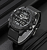 Годинник чоловічий наручний спортивний Skmei 2162 з подвійним дисплеєм і підсвічуванням (Чорний), фото 6