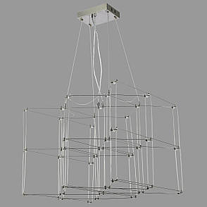 Дизайнерська срібна люстра "AURA" 60см 23W (918-L045 (600) CH), фото 2