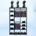 Стійка "PENELOPE ODISSEY" 2400х1680х480мм. Рейл вішало для одягу, стелаж поличний з вішалками та полицями, фото 4