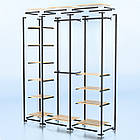 Стійка "PENELOPE ODISSEY" 2400х1680х480мм. Рейл вішало для одягу, стелаж поличний з вішалками та полицями, фото 2