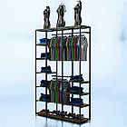 Стійка "PENELOPE ODISSEY" 2400х1680х480мм. Рейл вішало для одягу, стелаж поличний з вішалками та полицями, фото 3