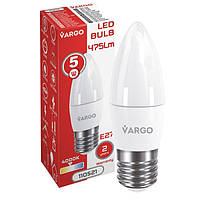 Лампа LED VARGO (V-110521) C37 5 W 4000 K E27 220 V (2 роки)