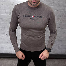 Чоловічий джемпер Tommy Hilfiger тонкий брендовий светр Томмі чорний, фото 4
