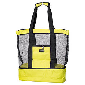 Пляжна сумка холодильник, термосумка на 2 відділення для природи та пікніка 47×15×48 (см) HP-14-25GR