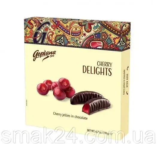Цукерки шоколадні з вишневим мармеладом Goplana Delights Cherry Польща 190 г