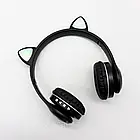 Бездротові навушники Котячі вушка VZV-23M чорні з підсвічуванням та мікрофоном для дітей та підлітків, фото 7