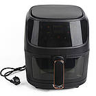 Електричний аерогриль QF-605 8 л 2400W з програмами приготування їжі та таймером для запікання, фото 3