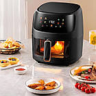 Електричний аерогриль QF-605 8 л 2400W з програмами приготування їжі та таймером для запікання, фото 4