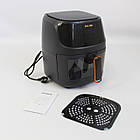 Електричний аерогриль QF-605 8 л 2400W з програмами приготування їжі та таймером для запікання, фото 9